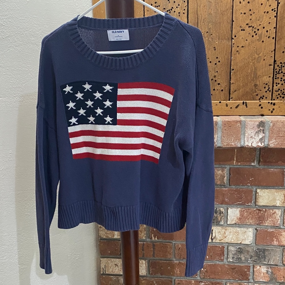 GANT Blue Sweater with American Flag Design